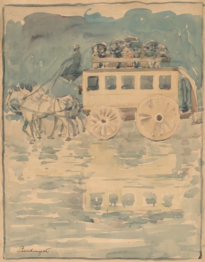 Omnibus parigino, 1893-1894 da Maurice Brazil Prendergast