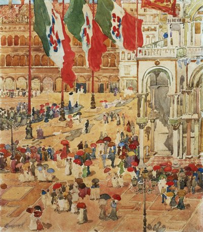 La Piazza di San Marco, Venezia da Maurice Brazil Prendergast