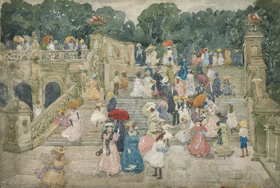 Il ponte della terrazza, Central Park, 1901 da Maurice Brazil Prendergast