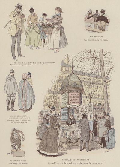 Illustrazione per Paris Brillant da Maurice Charles Mathieu Bonvoisin