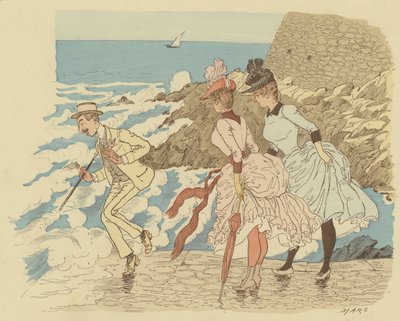 In piedi sul molo a La Condamine a Monte Carlo; Monaco da Maurice Charles Mathieu Bonvoisin