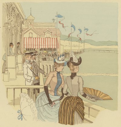 La folla che guarda la gara di tiro al piccione a La Condamine a Monte Carlo, Monaco da Maurice Charles Mathieu Bonvoisin