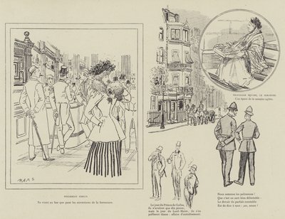 Illustrazione per La Vie De Londres di Mars da Maurice Charles Mathieu Bonvoisin