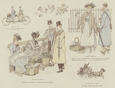 Illustrazione per La Vie De Londres di Mars da Maurice Charles Mathieu Bonvoisin