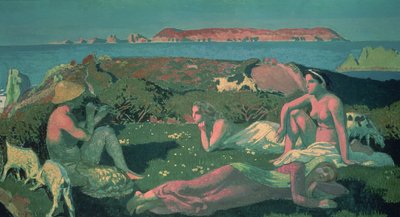 Un paesaggio marino in tonalità verdi da Maurice Denis