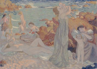 Bagnanti, spiaggia di Pouldu da Maurice Denis