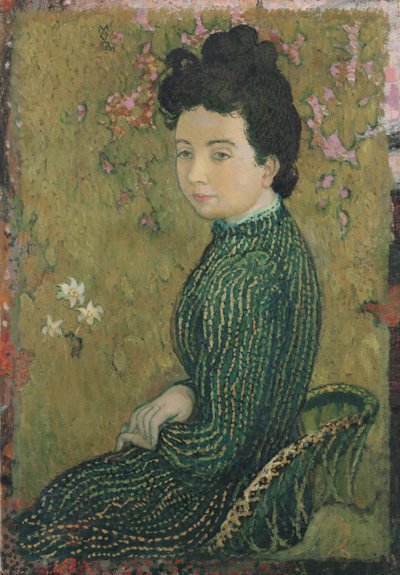 Eva Meurier in un vestito verde, 1891 da Maurice Denis