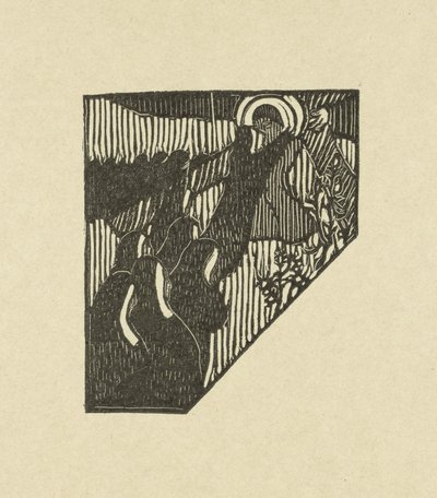 Illustrazione con la crocifissione di Cristo e suore presso una poesia nella raccolta Sagesse di Paul Verlaine da Maurice Denis