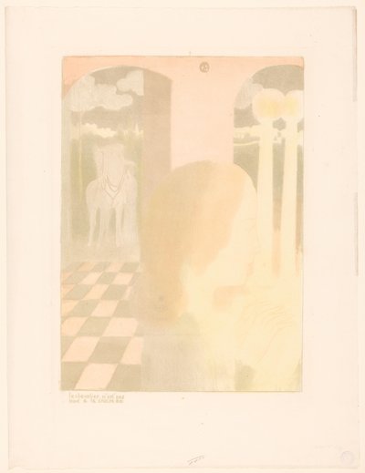 Dama che aspetta il suo cavaliere amato da Maurice Denis