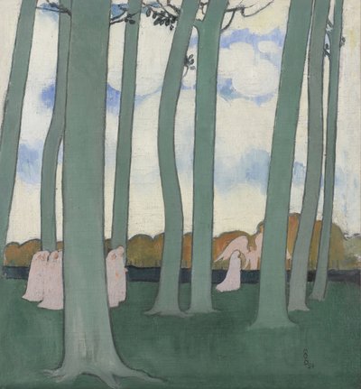 Paesaggio con alberi verdi o faggi a Kerduel da Maurice Denis