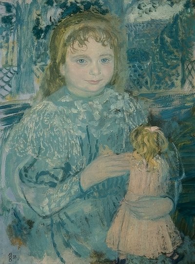 Ragazza con bambola (Ritratto di Thérèse Watillaux) da Maurice Denis