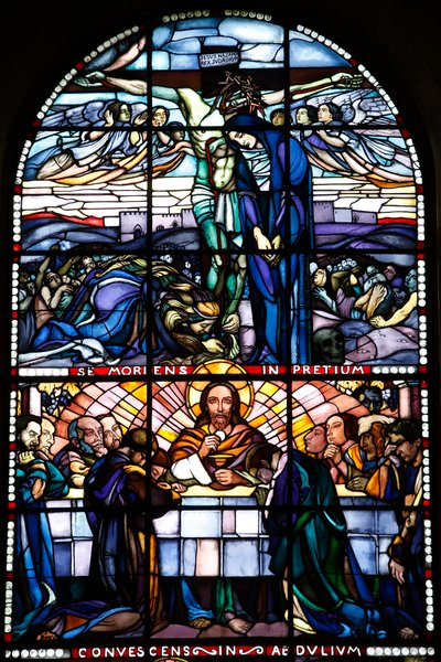 Museo Maurice Denis, Saint Germain en Laye, Francia, Cappella di San Luigi (1919-1930) (vetrata) da Maurice Denis
