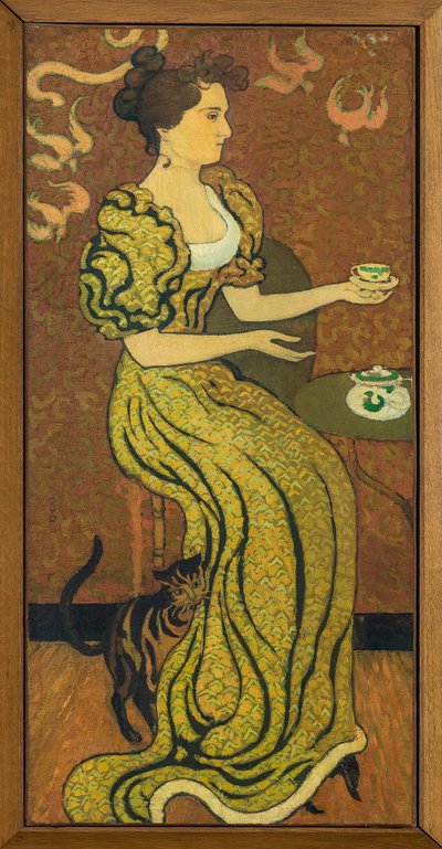Ritratto di Madame Ranson con il gatto circa 1892 da Maurice Denis