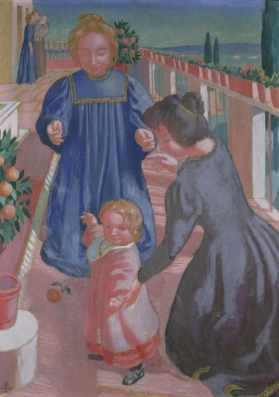 I primi passi sulla terrazza a Fiesole, 1898 da Maurice Denis