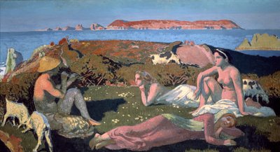 La spiaggia verde, Perros Guirec, 1909 da Maurice Denis