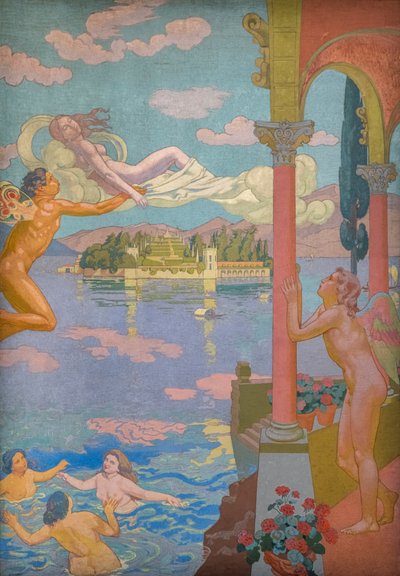 La storia di Psiche, Pannello II. Zeffiro trasporta Psiche all