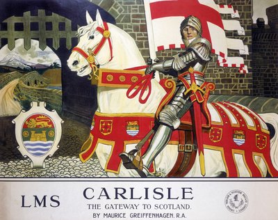 "Carlisle: La porta della Scozia", manifesto LMS da Maurice Greiffenhagen