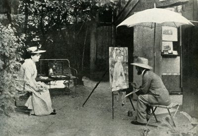 Toulouse-Lautrec dipinge Berthe la Sourde, 1890, 1947 da Maurice Joyant