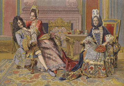 Familiarità della duchessa di Borgogna con re Luigi XIV da Maurice Leloir