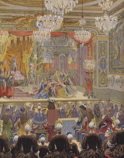 Prima rappresentazione di Esther di Racine da Les Demoiselles de Saint-Cyr da Maurice Leloir