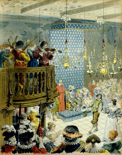 Storia della Francia: Un ballo alla corte di re Luigi XIII con la regina Maria de