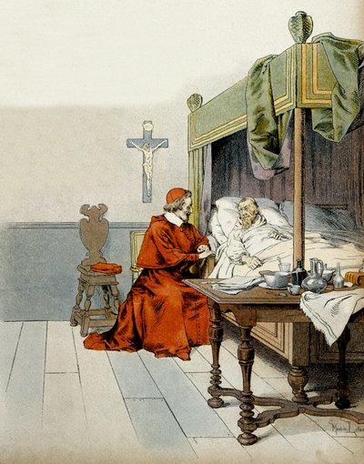 Storia di Francia: Cardinale Richelieu (Armand Jean du Plessis) da Maurice Leloir