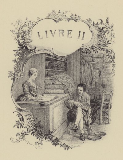 Illustrazione per il Libro II di Les Confessions de Jean-Jacques Rousseau da Maurice Leloir