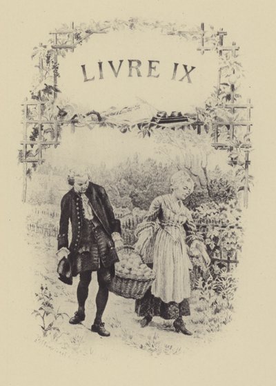 Illustrazione per il Libro IX delle Confessioni di Jean-Jacques Rousseau da Maurice Leloir