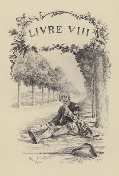 Illustrazione per il Libro VIII delle Confessioni di Jean-Jacques Rousseau da Maurice Leloir