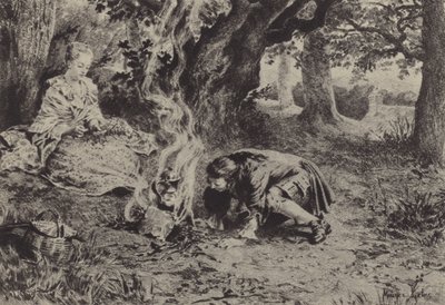 Illustrazione per il Libro VI di Le Confessioni di Jean-Jacques Rousseau da Maurice Leloir
