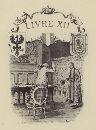 Illustrazione per il Libro XII di Les Confessions de Jean-Jacques Rousseau (incisione) da Maurice Leloir