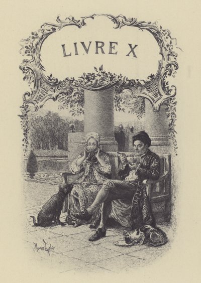 Illustrazione per il Libro X di Les Confessions di Jean-Jacques Rousseau da Maurice Leloir