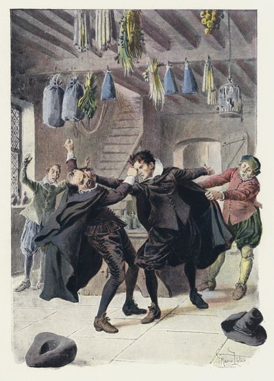 Illustrazione per Gil Blas (litografia a colori) da Maurice Leloir
