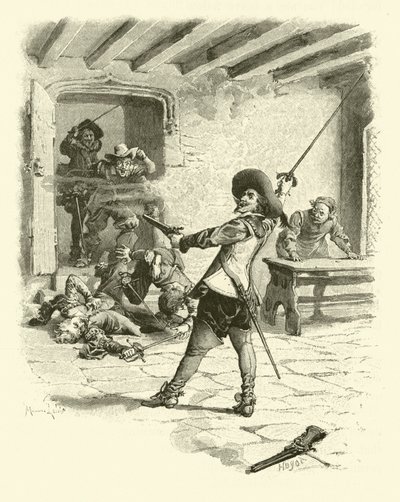 Illustrazione per I Tre Moschettieri da Maurice Leloir