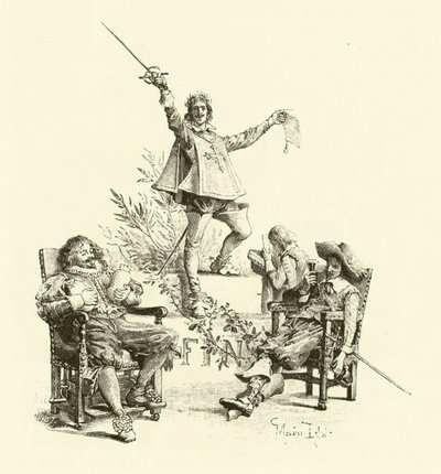 Illustrazione per I Tre Moschettieri da Maurice Leloir
