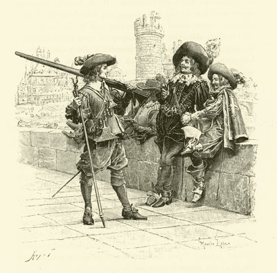 Illustrazione per I tre moschettieri da Maurice Leloir