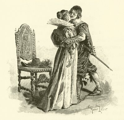 Illustrazione per I tre moschettieri da Maurice Leloir