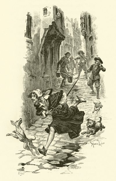 Illustrazione per I Tre Moschettieri (incisione) da Maurice Leloir