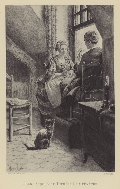Jean-Jacques e Therese alla finestra da Maurice Leloir
