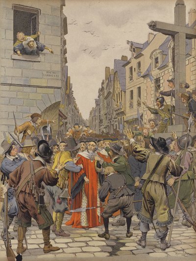 Giornata delle Barricate, Mathieu Molé alla Croix du Trahoir da Maurice Leloir