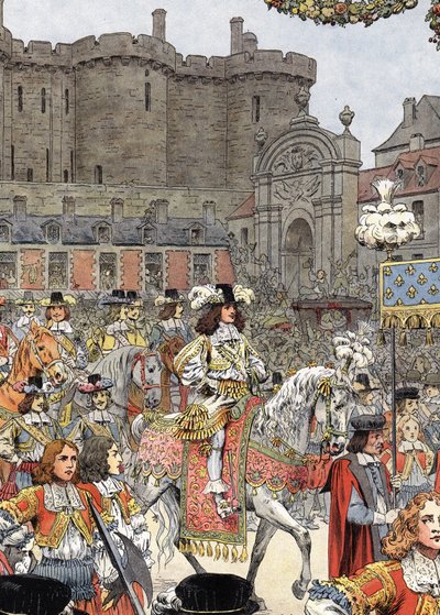 Luigi XIV entra a Parigi, noto come il Re Sole da Maurice Leloir