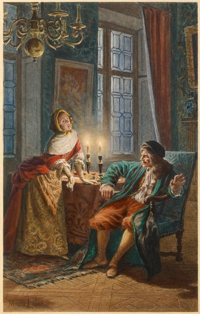 Moliere e Madeleine Bejart (illustrazione) da Maurice Leloir
