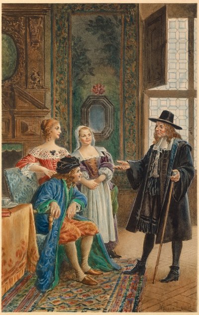 Moliere malade (illustration) da Maurice Leloir