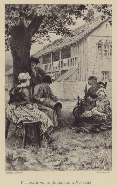 Occupazioni di Rousseau a Motiers da Maurice Leloir