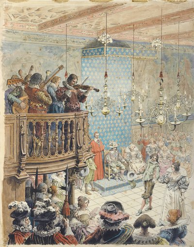 Richelieu a un ballo, c. 1900 da Maurice Leloir