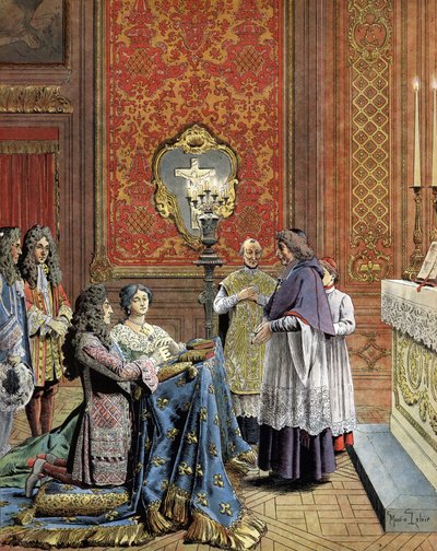 Il matrimonio segreto di Luigi XIV, detto il Re Sole da Maurice Leloir
