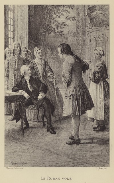 Il nastro rubato (incisione) da Maurice Leloir