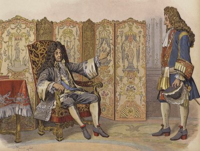 Visita di Villars a re Luigi XIV a Marly da Maurice Leloir