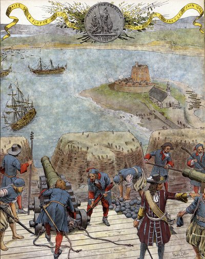 Guerra della Lega di Augusta: sconfitta delle flotte inglesi e olandesi davanti a Camaret (Battaglia di Camaret), 18 giugno da Maurice Leloir