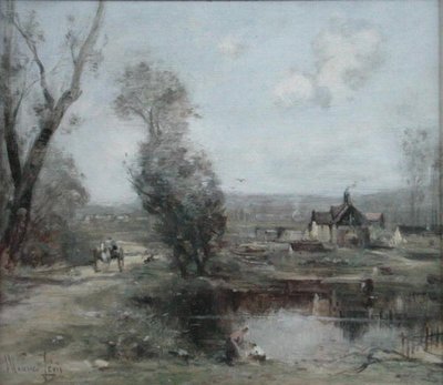 Un sentiero lungo un fiume nel nord della Francia da Maurice Levis